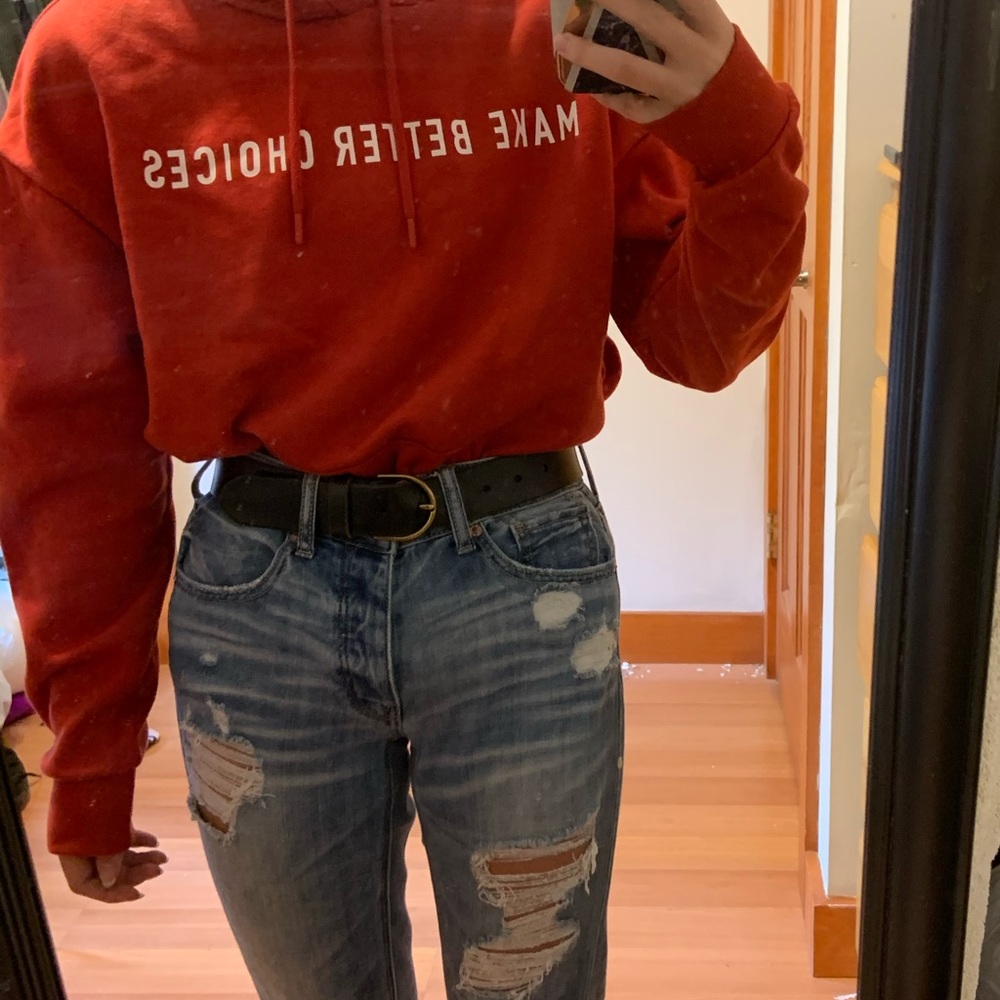 “Make Better Choices” Red Hooded Sweatshirt